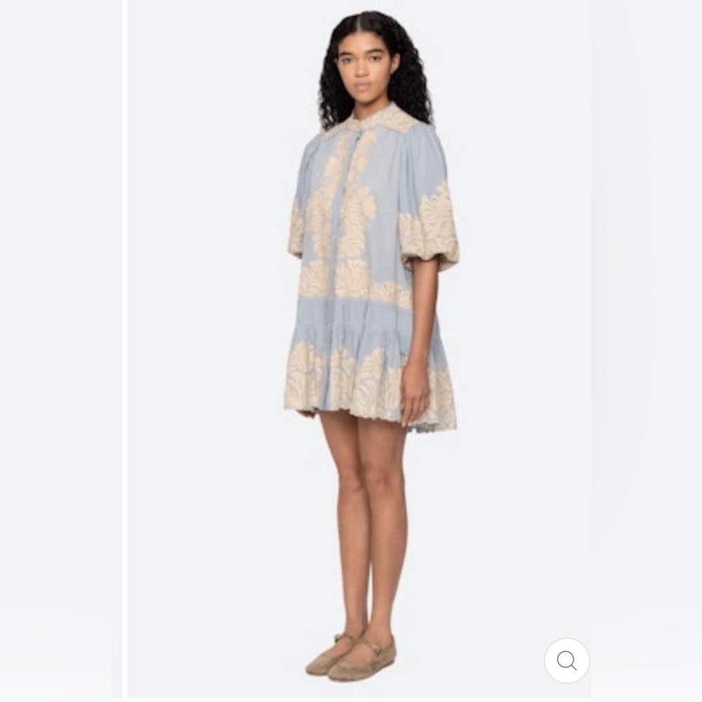NWT Sea Alexandra Embroidered Bubble Sleeve Tunic Dress, S - Picture 7 of 10